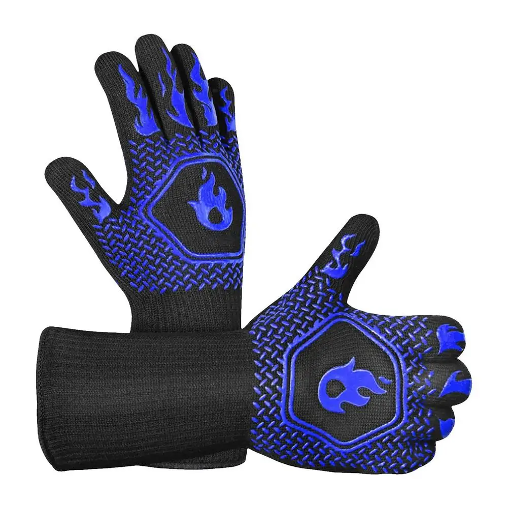 

Перчатки для барбекю и гриля, перчатки для обработки мяса, экстремальные термостойкие перчатки, водонепроницаемые дышащие перчатки для бар...