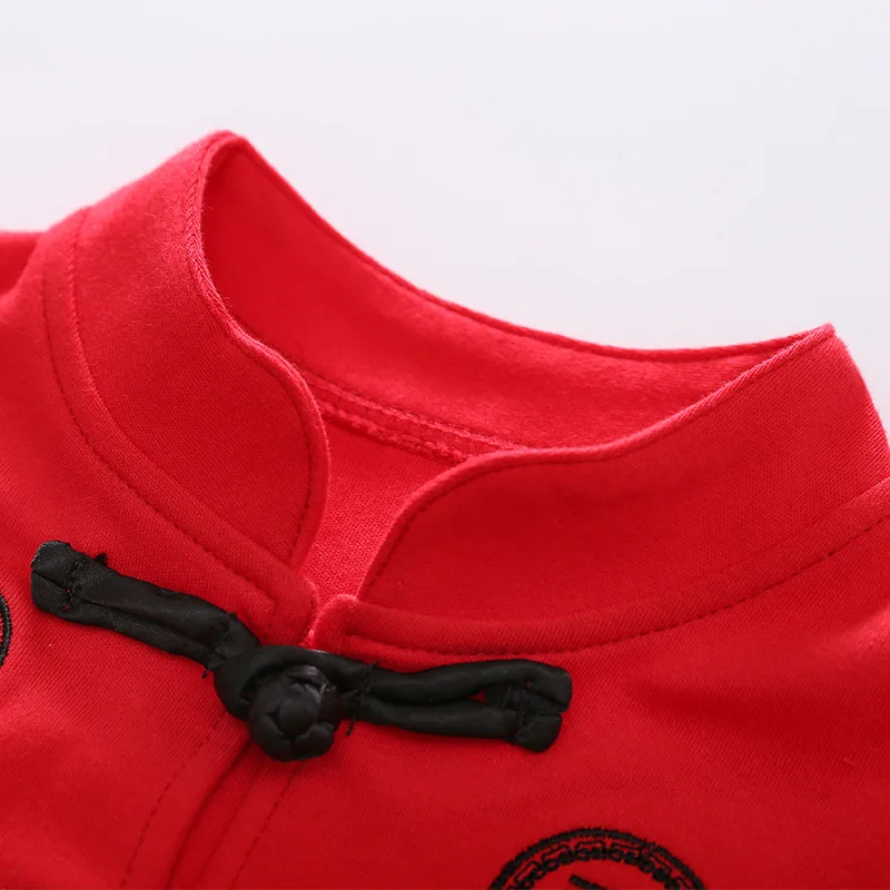 

Spring Autumn Winter Infants BABY'S FIRST Month Clothing 1-3 Years Old Baby Long-sleeved Red Chinese Red Cotton out Clothes Set