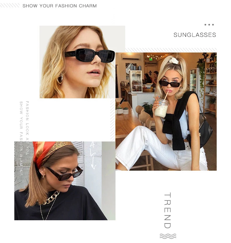 MADELINY 2022 New Small Frame Rectangle Sunglasses Women/Men Brand Design Vintage Sun Glasses Trend Style Eyeglasses UV400 MA423