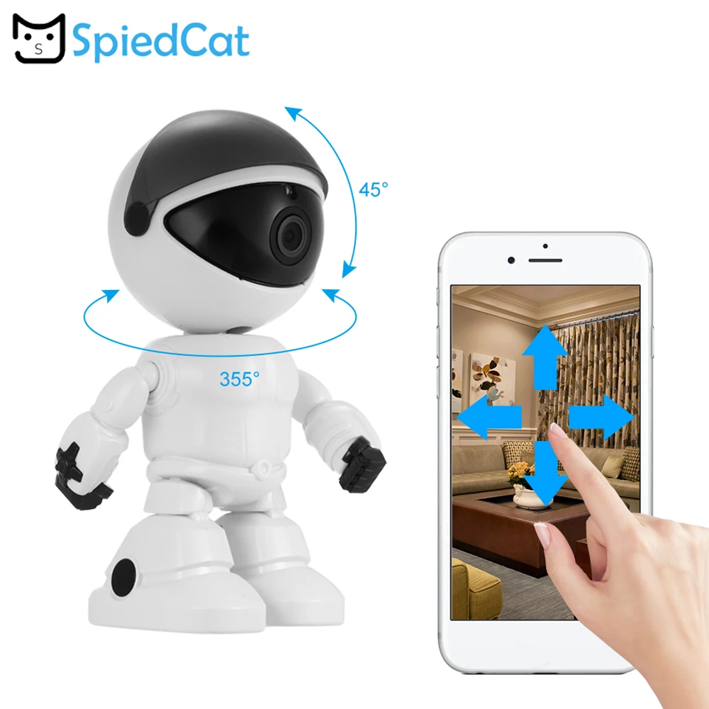 WiFi IP Panoramic HD Camera Home Baby Security Surveillance P2P Night vision Two Ways Audio Camcorder Support TF Card | Безопасность и