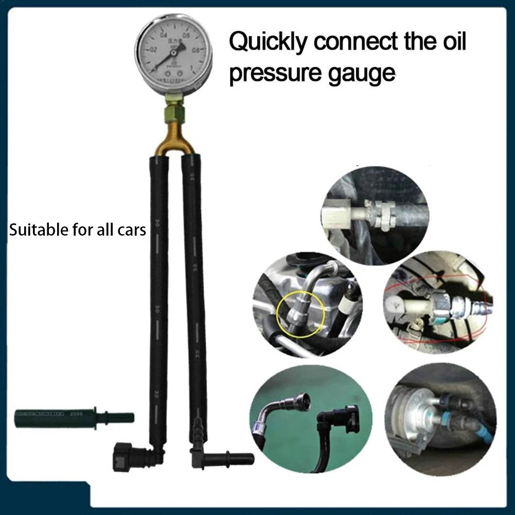 Профессиональный измерительный прибор практичный черный топливный давление непосредственно быстрое подключение Универсальный простой в использовании автомобильный инструмент