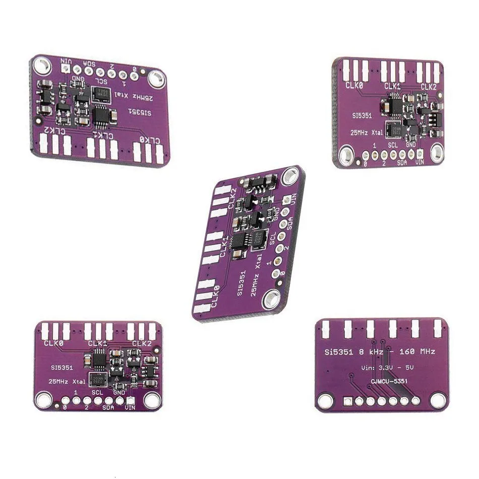 DC 3 V-5 V CJMCU-5351 Si5351A Si5351 I2C тактовый генератор коммутационная плата модуль генератор сигналов часы 8 кГц-160 МГц для Arduino