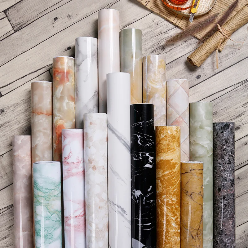 

Modern Living Room Furniture Desktop Waterproof Marble PVC Wall Stickers Vinyl Self Adhesive Solid Color Stickers Home Decor
