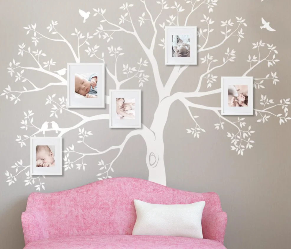 Giant Photo Tree Wall decal Family Photo tree wall sticker White Special Price 
