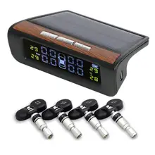 AN-06 автомобильная система контроля давления в шинах, система контроля давления, солнечный ЖК-дисплей, сигнализация температуры шин с 4 датчиками давления в шинах