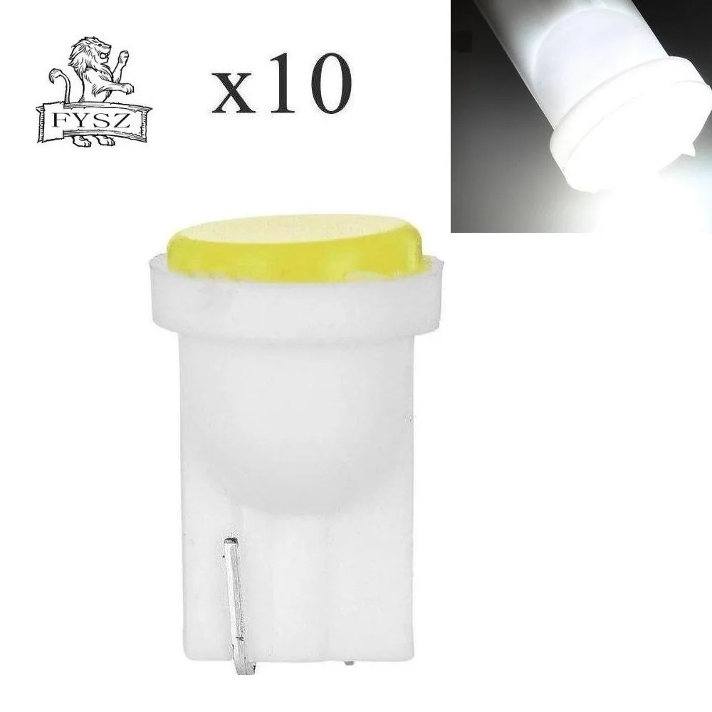 

10pcs T10 12v COB Car LED W5W 194 6500K Car bulbs Light-Emitting Diodes Independent Led 6000K Auto Lamp T10 white light bulb