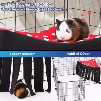 

Pet Bed House Small Pet Hammock With Curtain Tent Shelter Nest Cottage For Guinea Pigs Hamster Rabbits Hammock Curtain