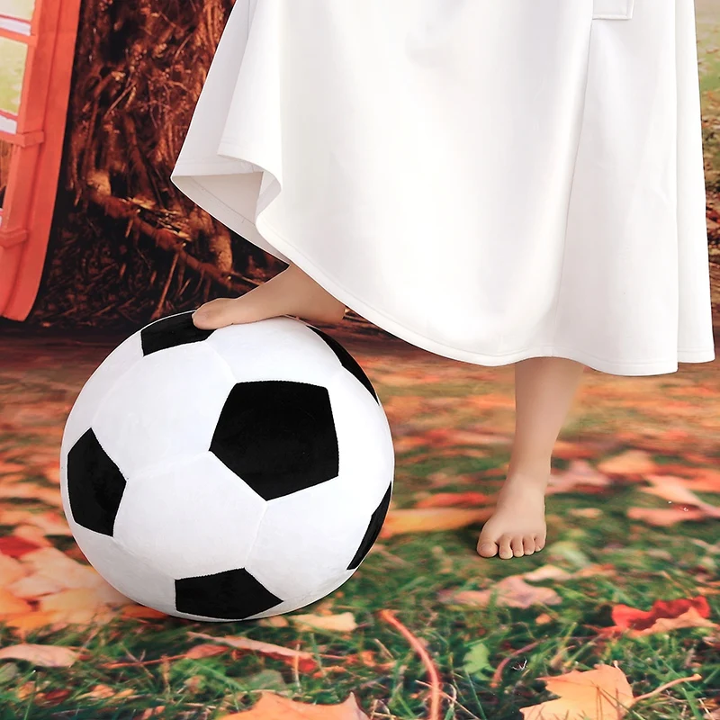 Creative cartoon football pillow ball pillow children cute plush toy simulation football rag doll doll cushion cushion cotton ba