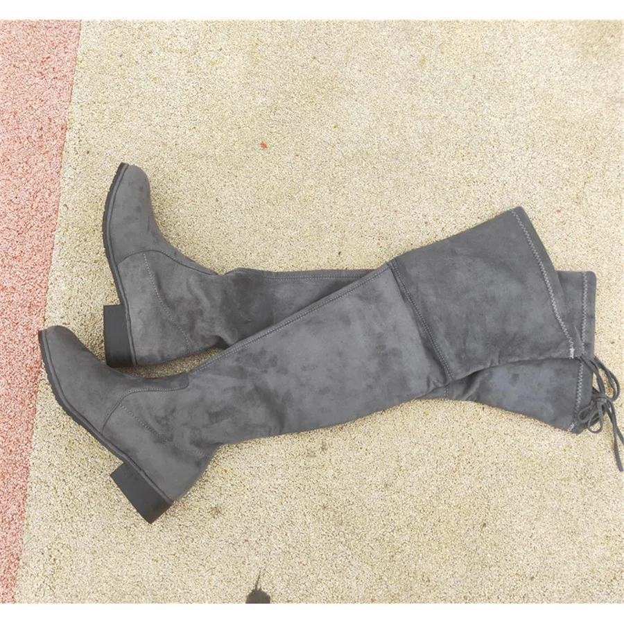 

ladies shoes knee Overknee 2019 Increase High Long Flat Bottom Woman Boots