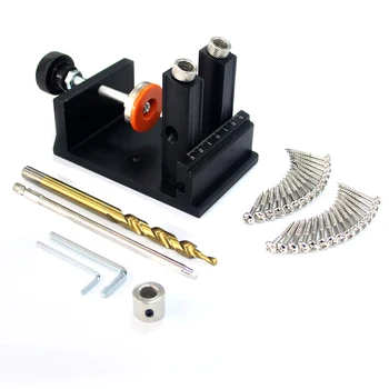 

Double Hole Puncher Positioner 15 Degree Angle Locator Bits Adjustable Guide Clip Locator Set DIY Woodworking Accessories