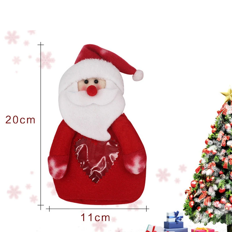 Santa Claus Snowman Candy Pocket Bags Party Decorations Christmas Candy Socks Xmas Gifts Bag Hot Sale New Fashion Cute Christmas