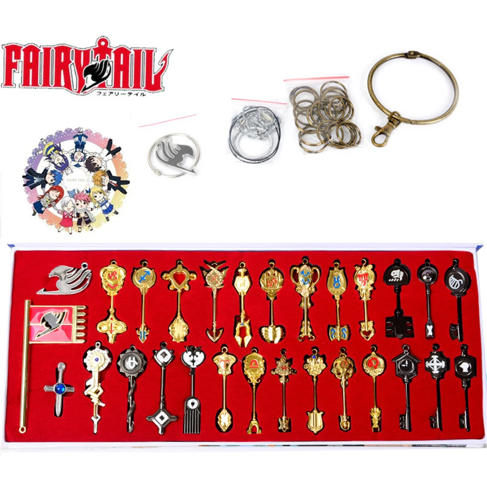 

New anime accessories cosplay accessories fairy tail key popular new jewelry set unisex