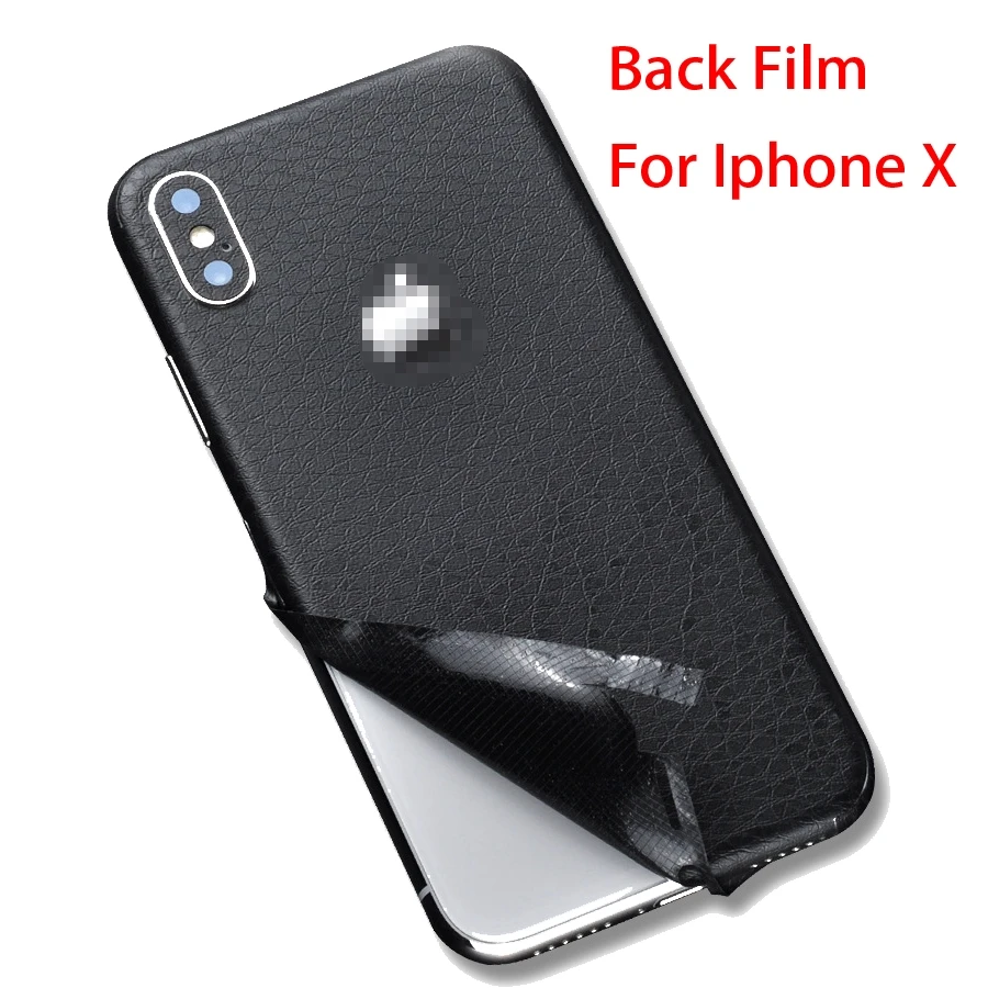 

Leather Sticker Skin Pattern For Iphone X XR XS Max Ice Film Thin Screen Protector Protective Cover Sticker Color Easy Back Film