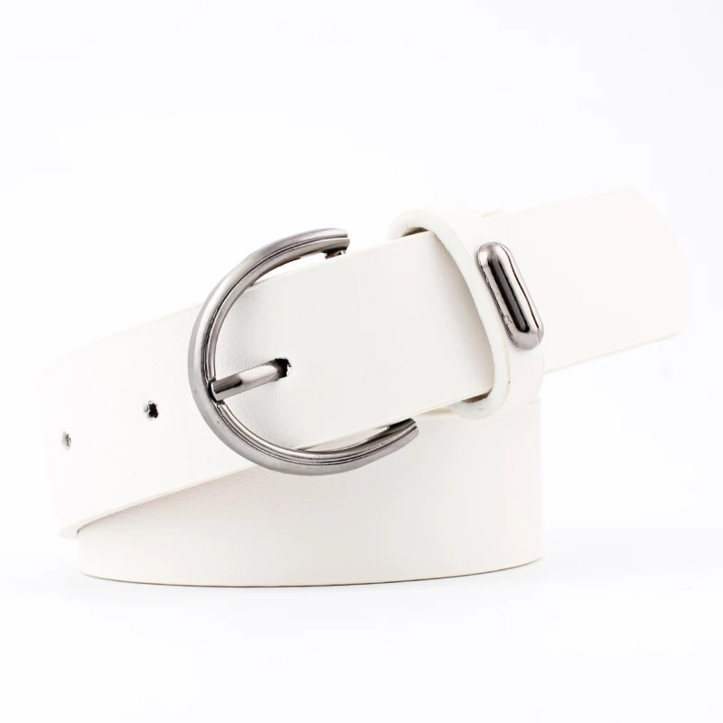 Белый Earnda Explosive Women's Belt Pin buckle women's Belt Fashion Trend Belt For Jeans - Цвет: Белый