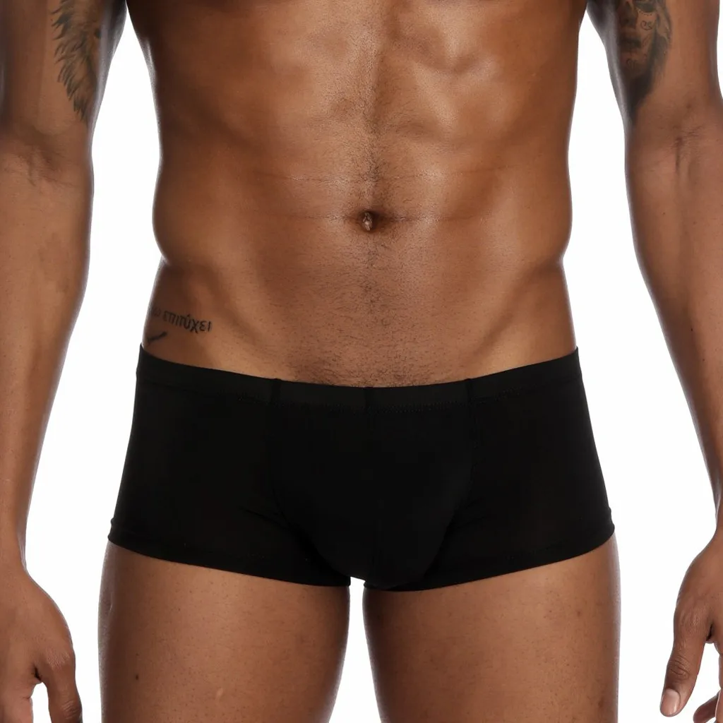 Men/'s Breathable Ice-Silk Underwear Boxer Briefs Shorts Bulge Pouch Underpants