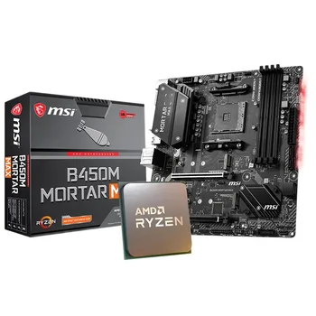 

Original AMD Ryzen 5 3500X R5 3500X CPU + MSI B450M MORTAR MAX Motherboard Suit Socket AM4 CPU + Motherbaord Suit Without Cooler