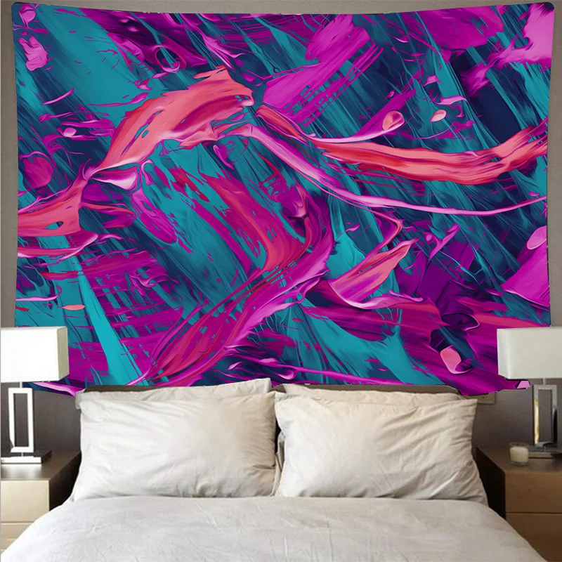 Загадочный разноцветный разукрашеный тканевые обои Большой wall art