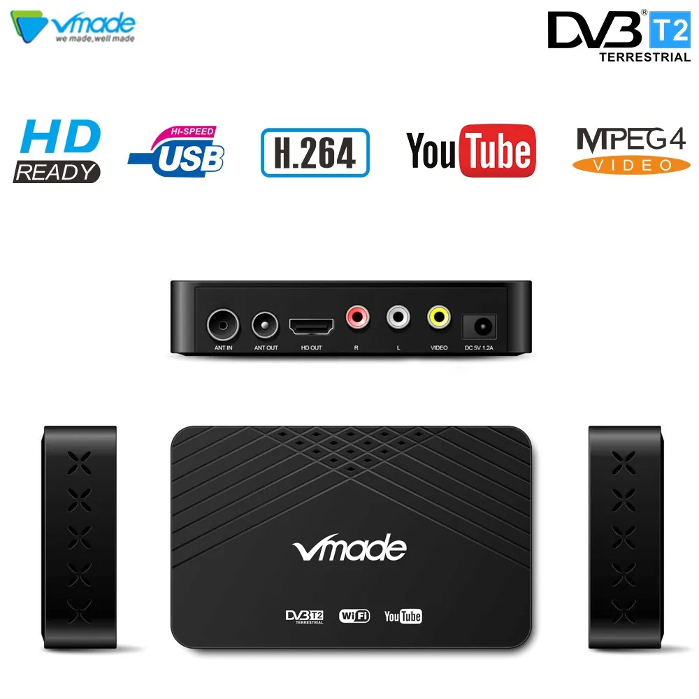 

DVB-T2 DVB-T HD Terrestrial TV Receiver Free Digital Channel Full HD TV Tuner Support Youtube PVR 3D Interface Mini Set-Top Box
