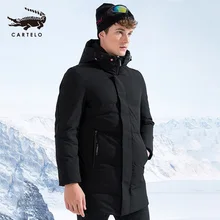 Мужская белая куртка на утином пуху, зимняя шапка, съемный пуховик с капюшоном, отобранная длинная пуховая одежда с капюшоном для мужчин, новинка 9871