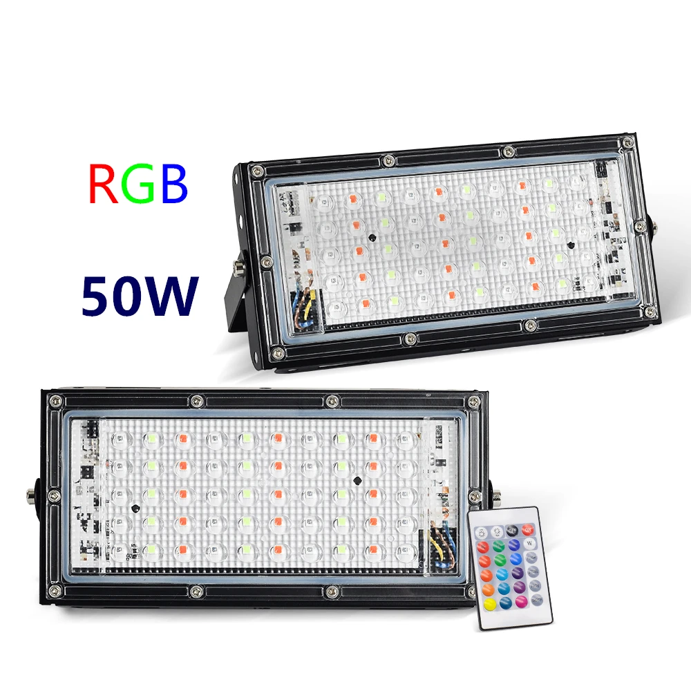Светодиодный прожексветильник 50 Вт водонепроницаемый RGB прожектор 220 В 230 240 |