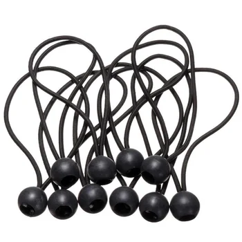 

25 PCS Black Ball Bungee Bungie Cord Heavy Duty Canopy Tent Tarp Tie Downs Strap Practical Bonding Accessories