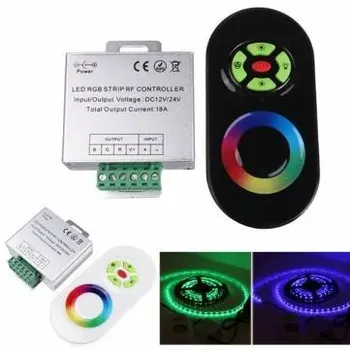 

DC 12-24V Wireless LED Controller RF Touch Panel LED Dimmer RGB Remote Controller for RGB LED STRIP LIGHT