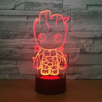 

Cartoon 7 Color Lamp 3d Visual Led Night Lights For Kids Touch Usb Table Lampara Lampe Baby Sleeping Nightlight