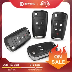 KEYYOU для OPEL/VAUXHALL Astra J Corsa E Insignia Zafira C 2009 2010 2011 2012 2013 2016 Флип складной удаленный ключевой чехол