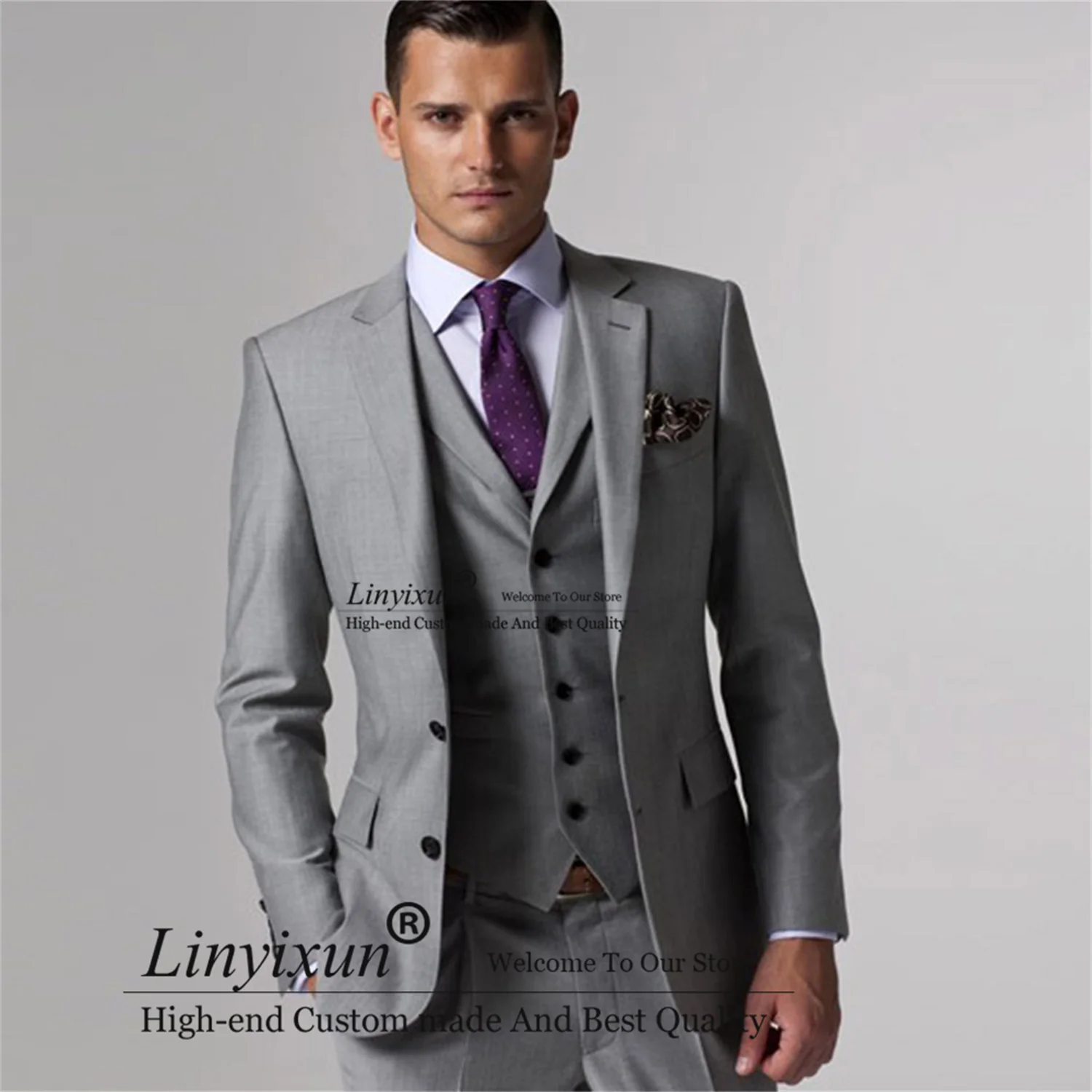 販売時間 メンズグレーのカジュアルスーツ ウェディングスーツ フォーマルなメンズブレザースーツ 3ピーススーツ ジャケット パンツ スーツ 商品配送料無料 Ongoing Southloopmarket Com