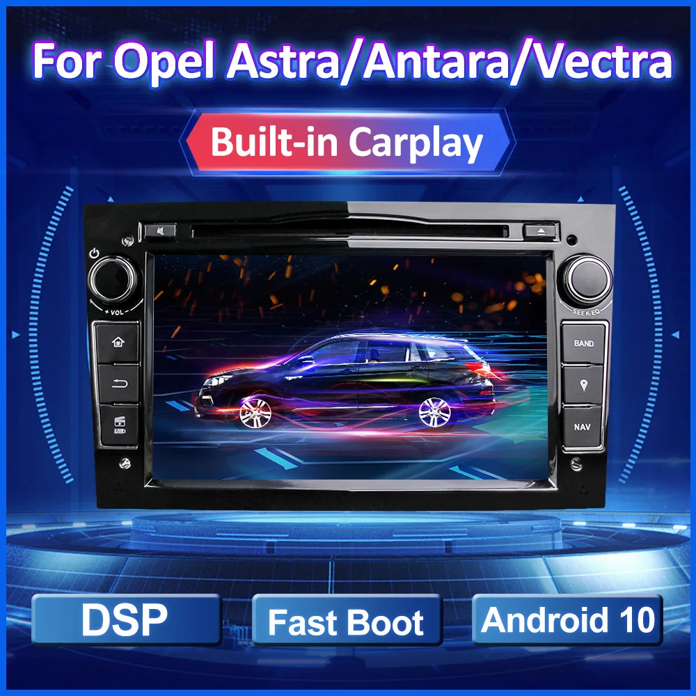 2 Din Android Auto Radio For Opel Astra H G J Vauxhall Vectra Antara ...