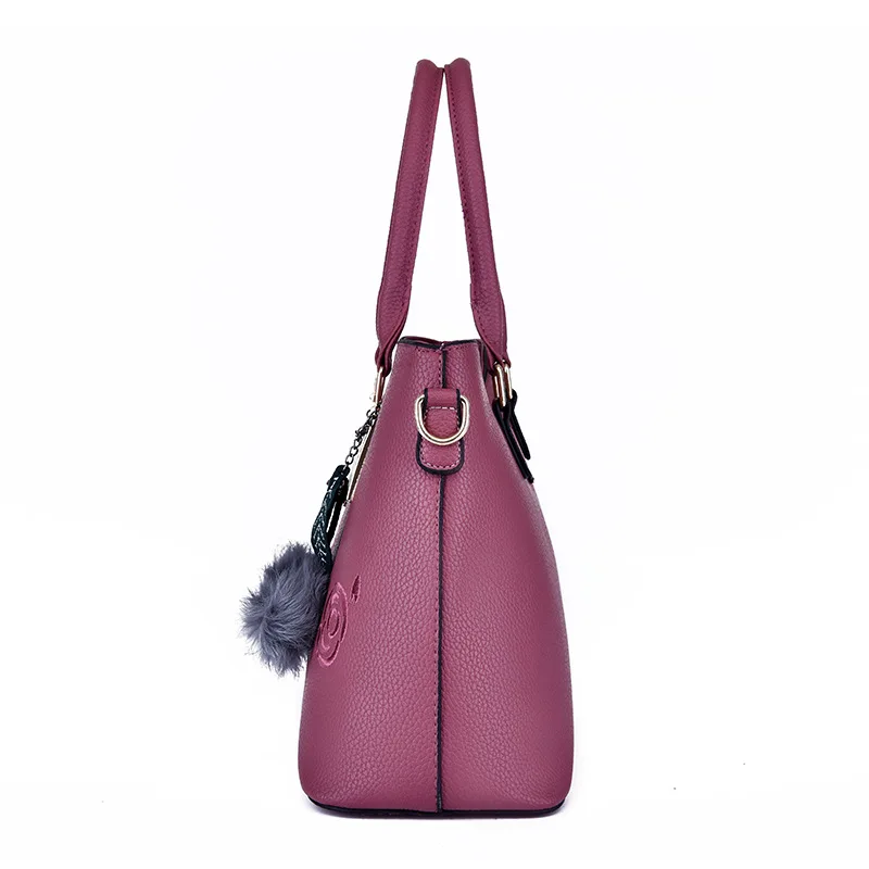 

WOMEN'S Bag 2019 New Style Europe And America Fashion Women's Different Size Bags Three-piece Set Handbag Simple Large-Volume Cr