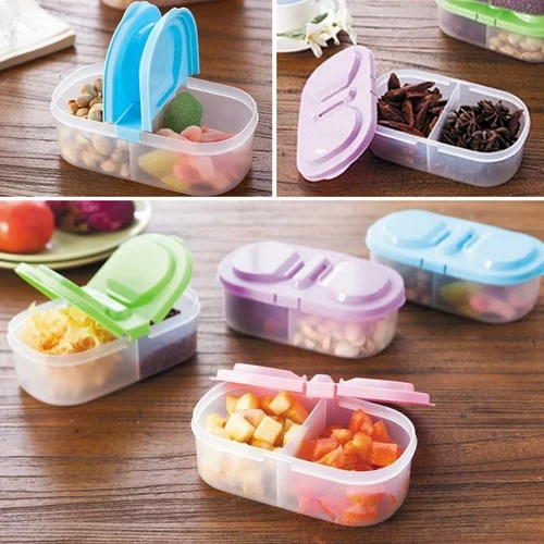 

1PCS Boxes Plastic Kitchen Container Fresh Food Storage Sauce Box Case with lids