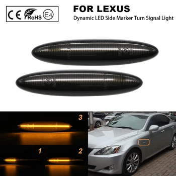 

2Pcs LED Side Marker Lights Flowing Turn Signal Indicator Lamp Blinker For Lexus IS250 IS350 SC430 E350 Toyota Highlander Soarer