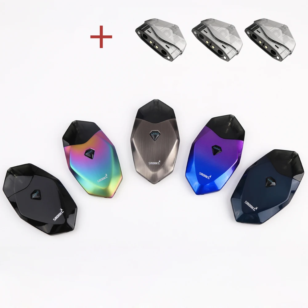 

Smoant Karat Pod Starter Kit 370mAh with 3pcs 2ml Refillable Cartridges 1.3ohm Coil Pure taste Pod Vape Ecigs