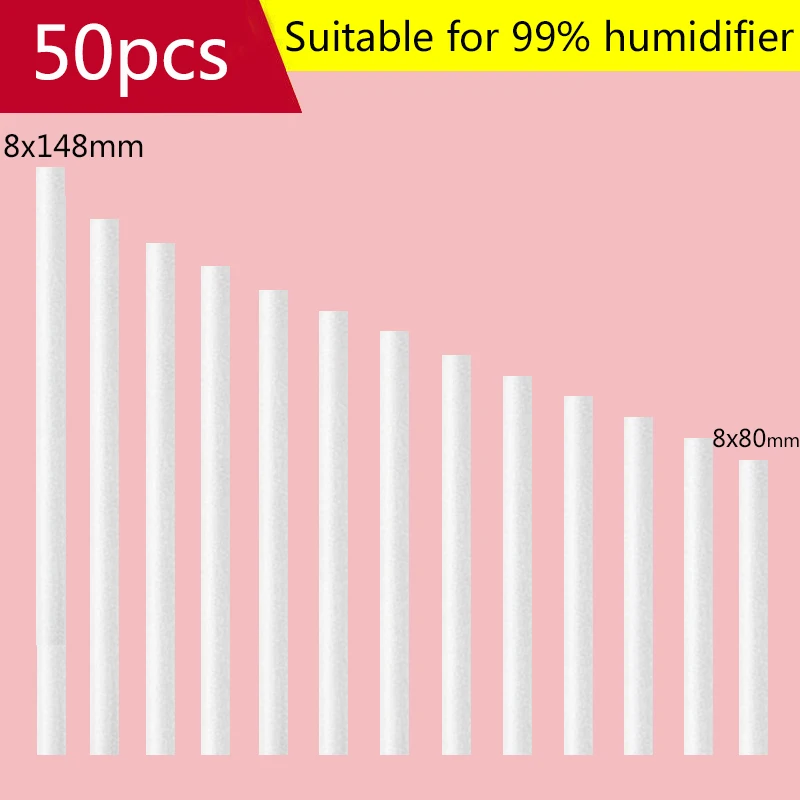 Customize 10/20/30/50pc Air Humidifier Aroma Diffuser Filters Mist Maker Replace Parts Cotton Swabs Air Humidifiers Spare Filter 10 pieces 8 100mm humidifiers filters cotton swab for usb air ultrasonic humidifier aroma diffuser replace parts can be cut