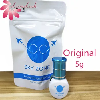

Free Shipping Original Korea Sky Zone Glue Eyelash Extensions Glue 5ml 1bottle False eyelash black glue lash makeup beauty tools
