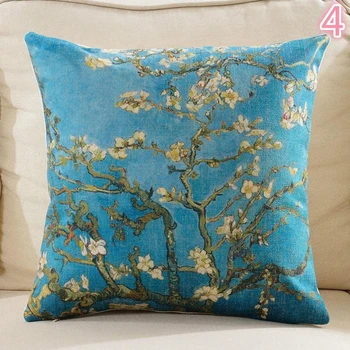 

Van Gogh Artistc Oil Painting Sunflower Throw Pillow Case Cotton Linen Cushion