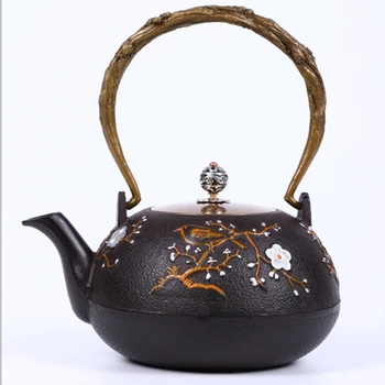 

Daily General Merchandise Teapot Cast Iron Kettle Oxidation Pig Iron Kettle Originality Pure Copper Hand Look Very Happy Tea Set