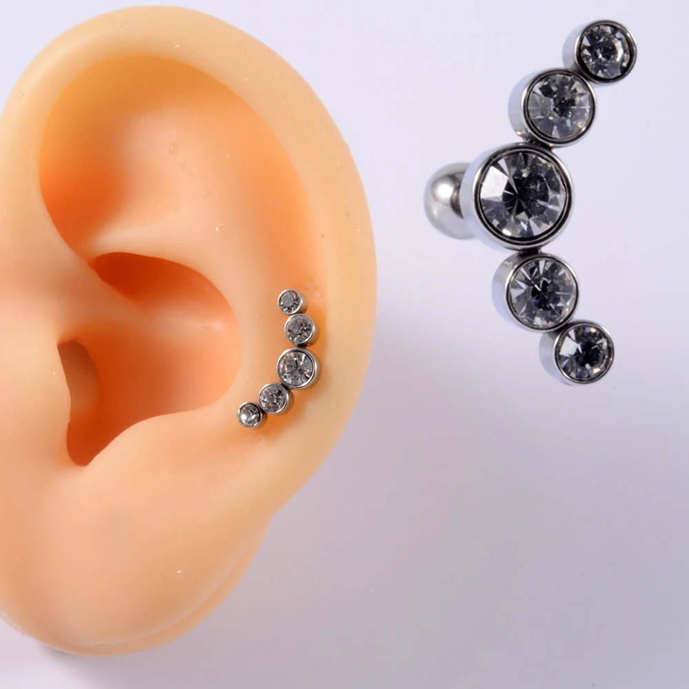 Orecchino Cartilagine Di Piuma Da 20g, Orecchino A Elica In Oro - Foto 9