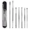 7pcs/set Ear Wax Pickers Cleaner Stainless Steel Earpick Wax Remover Curette Care Ear Pick Cleaner Ear Cleaner Spoon Clean Tool 1