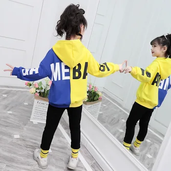 

Children's Clothing Girls Fall Casual Set In The Big Kids Fashion Foreign Gas Sports 2 pcs Set Autumn 12 Year Old Girl Clothes