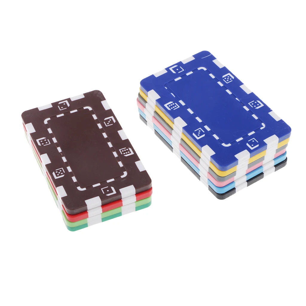 11pcs / Plastic Coins Poker Chips Kit For Table Game Home Casino Party