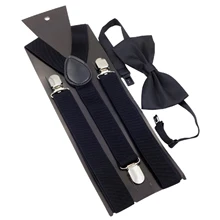 

Men Bowtie Suspender Set Soft Foldable Home Y Shape Replacement Long Portable Durable Universal For Wedding Casual Accessories