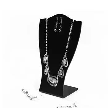 

Acrylic necklace display stand jewelry holder necklaces & earings support jewellery organizer showcase piercing exhibitor case