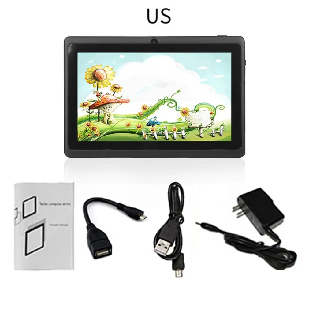 

7 Inch HD Screen Android Quad-core Tablet PC 512MB+4GB/512MB+8GB/1GB+8GB/1GB+16GB 2.0MP Camera Support TF Card