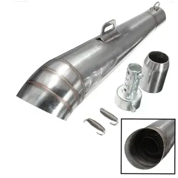 

Motorcycle Stainless Steel Exhaust Pipe Muffler 44cm 51mm Rear Tube Universal Muffler Black Exhaust Pipe