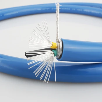 

Audiocrast P111 Pure Silver Plated AC Power Cable Per Meter EMC Shielded OFC HIFI DIY Power Cord Wire For EU US AU