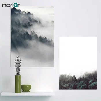 

Minimalism Nordic Forest Mist Landscape Decoration Canvas Painting WALL Art Art Wall Paintings Poster For Living Room No Frame