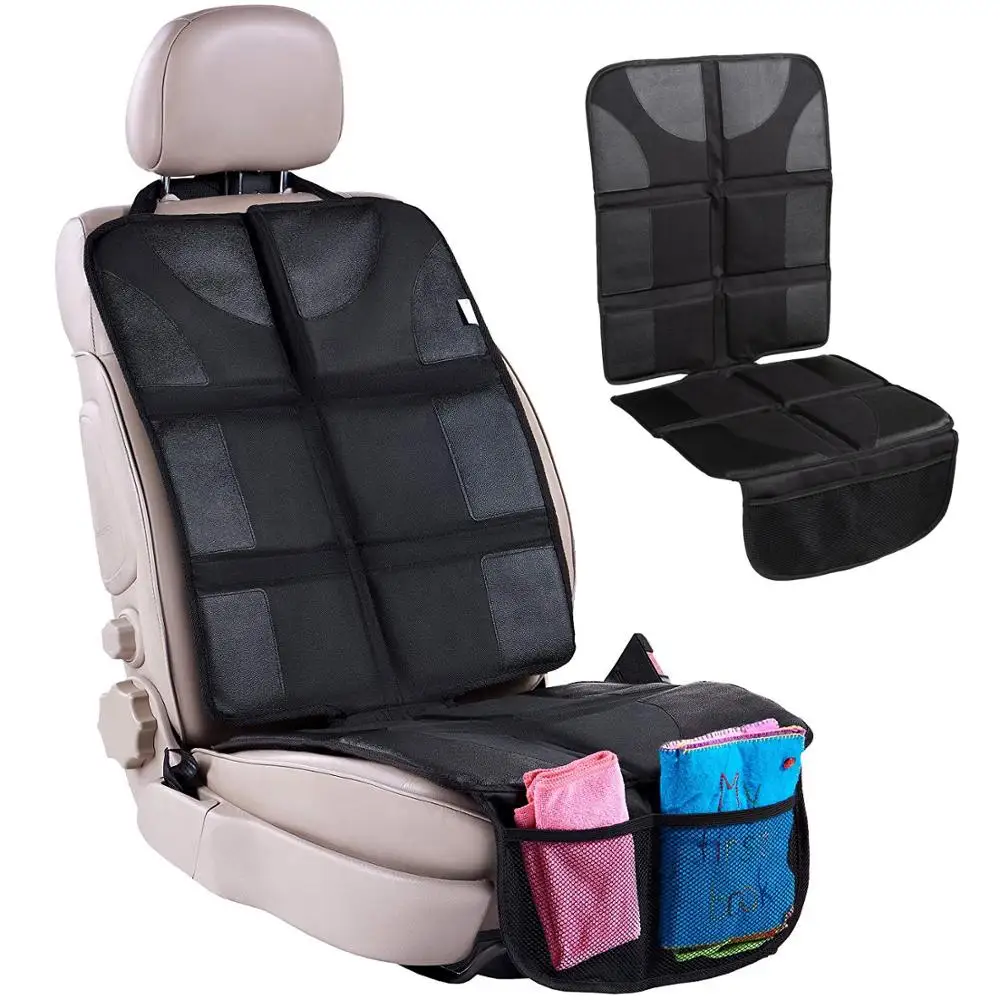 Baby Car Seat Protector Grey Enhanced Padded Booster Seat Cover for Vehicles 