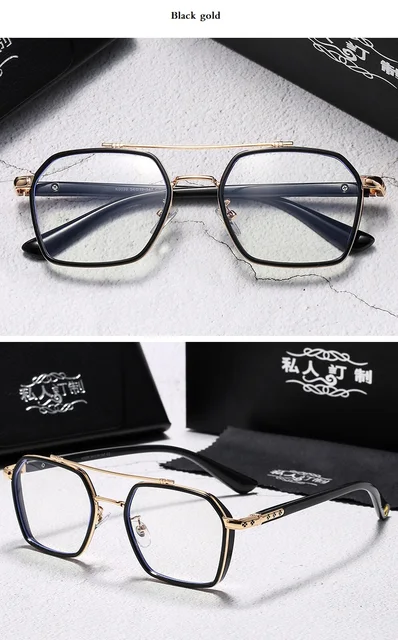 Occhiali Anti Luce Blu Quadrati Doppio Ponte - Lenti Trasparenti Per PC, Uomo E Donna - Foto 3